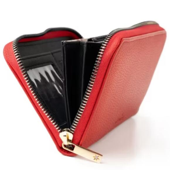 Kedzie ECLIPSE Zip Around Red Clutch Wristlet Vegan Leather NWT Retail $29 - Picture 5 of 11